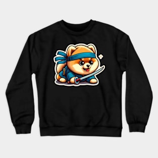 Pomeranian ninja Crewneck Sweatshirt